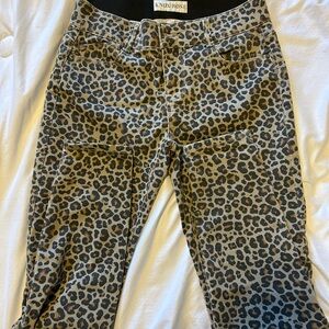 Knot Rose Leopard Print Pants